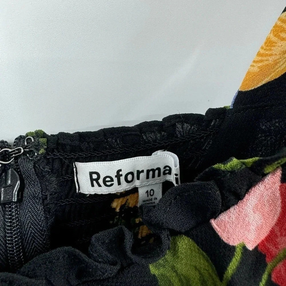 Reformation Christine Floral Mini Dress size 10 B1605 - Picture 4 of 6